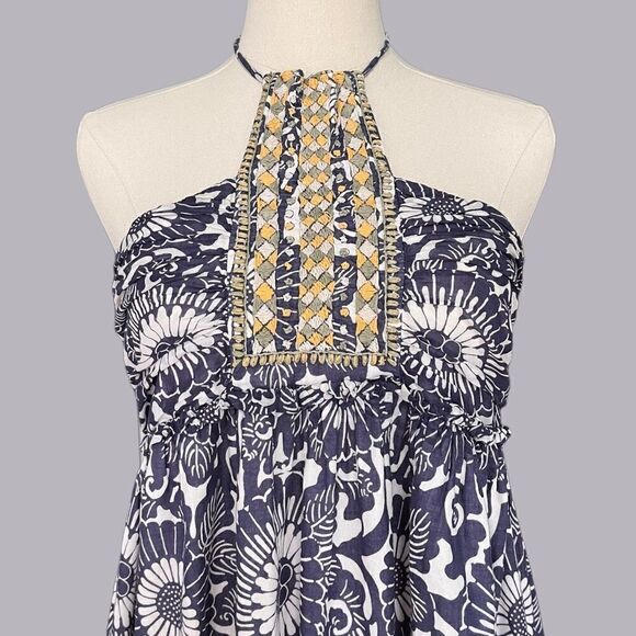 HOSS INTROPIA Floral print Halter Dress with embroidery detail Size 38 - Picture 4 of 11